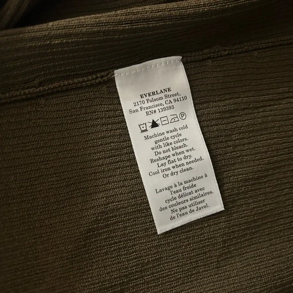 Everlane the ribbed wrap midi 3/4 sleeve dress - Picture 9 of 12